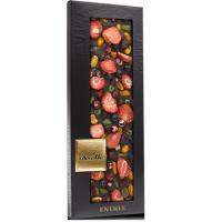 Горький шоколад ChocoMe MG105, Фисташки Бронте, клубника, ягоды черной смородины, арахис с медом, 110 г