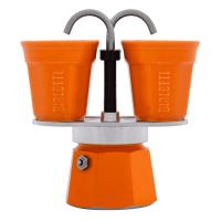 Гейзерная кофеварка Bialetti Mini Express Orange с 2 стаканами (2 порции)